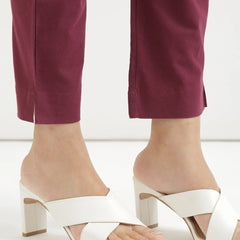 Wine Cotton Pant