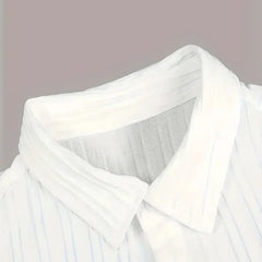 Men's Pleated White Top Bottom Set