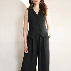 Aditi Hydari Muse Black Vest Coat & Pant Set