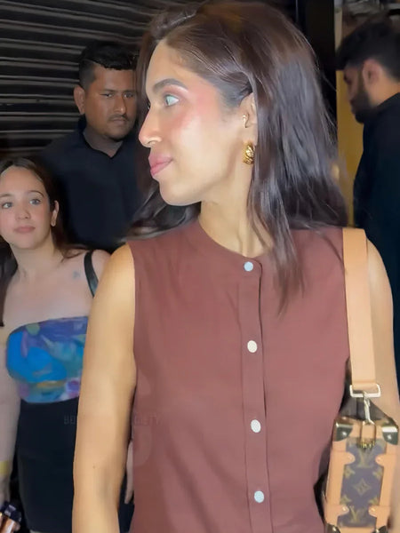 Bhumi Pednekar Muse Brown Coord Set