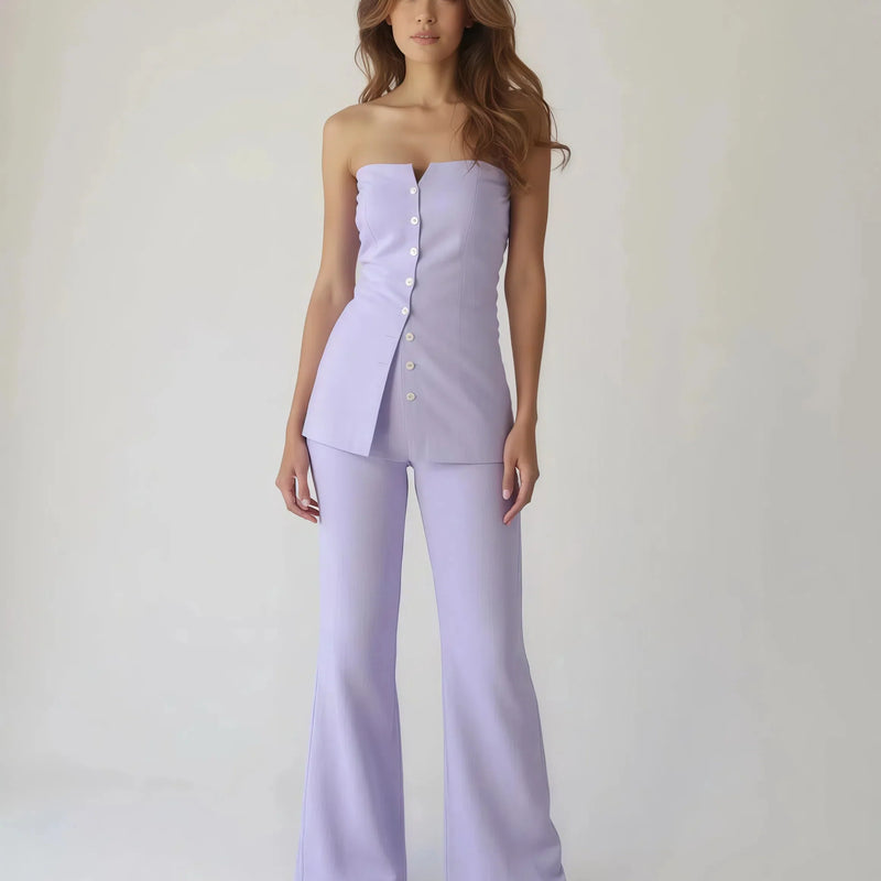 Rakul Preet Muse Lavender Strapeless Co-Linen Set
