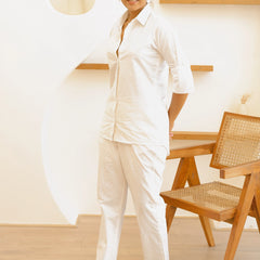 Ananya Pandey Muse Vanilla Linen Coord Set