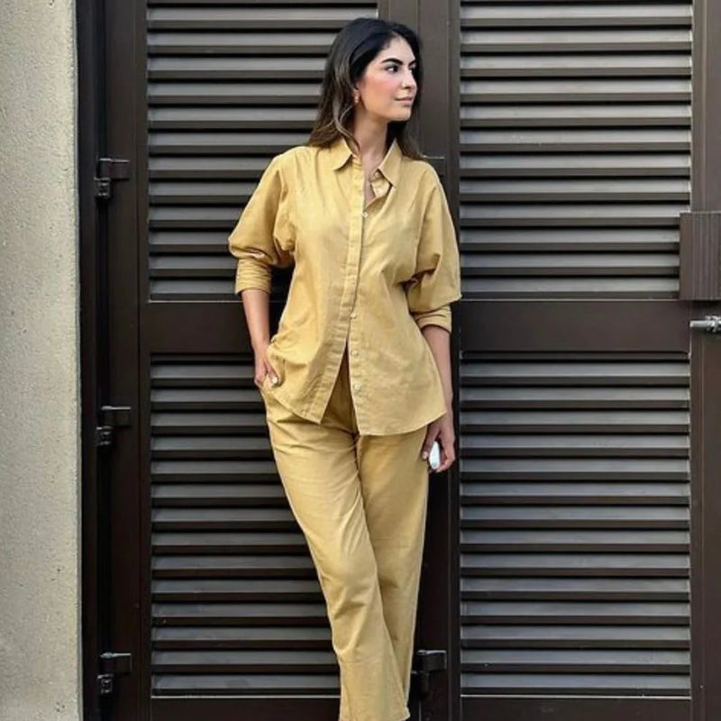 Jahnvi Kapoor Muse Caramel Coord Set