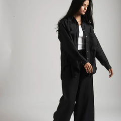 Neha Dhupia Muse Black Linen Coord Set  25