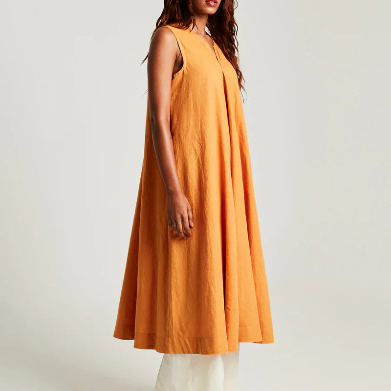 Mango Co-Linen Sleeveless Flared Kurta