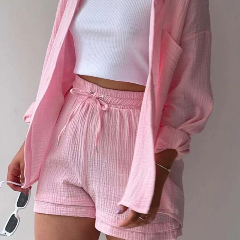 Muted Blush – Relaxed Cotton Twin Set
