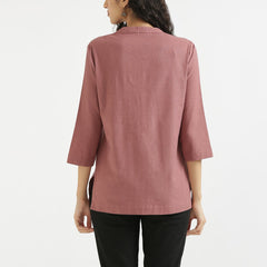 Rose Taupe Linen Kurta