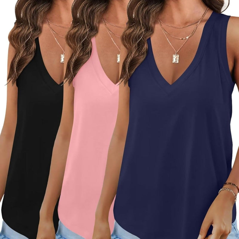 Versatile V-Neck Tank Tops