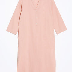 Salmon Pink Linen Kurta