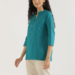 Teal Linen Short Delight