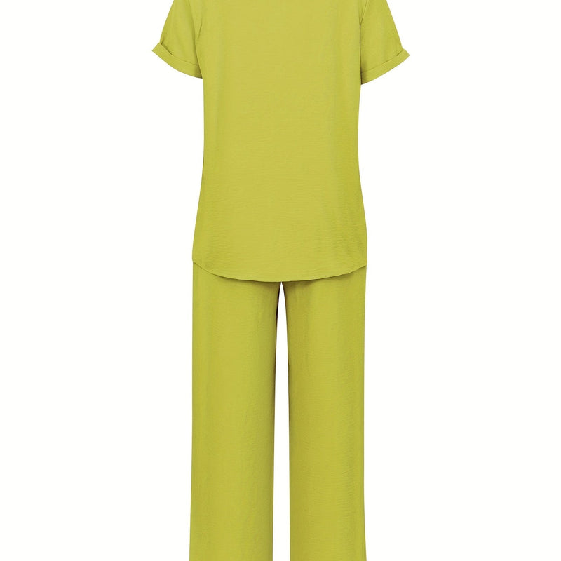 Short Sleeve Top & Pants Set