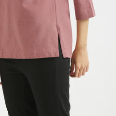 Rose Taupe Linen Kurta