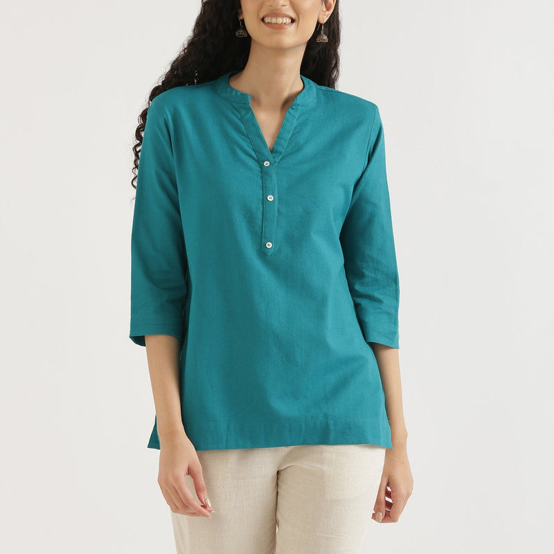 Teal Linen Short Delight