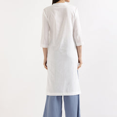 Breezy White Linen Kurta