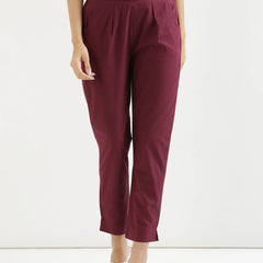Wine Cotton Pant