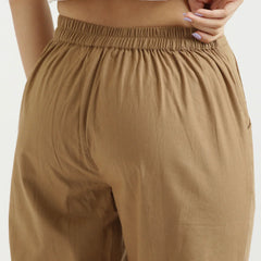 Coffee Brown Cotton Pant