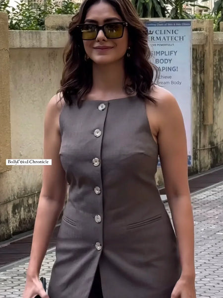 Mrunal Thakur Muse Front Waistcoat & Trousers