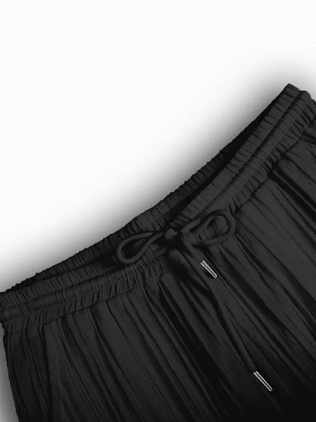 Men's Black Relax Fit Top Bottom Set