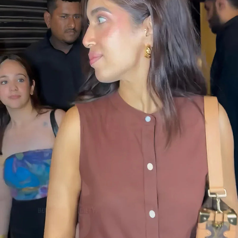 Bhumi Pednekar Muse Brown Coord Set