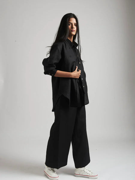 Neha Dhupia Muse Black Linen Coord Set  25