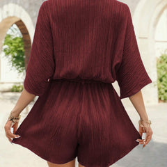 Chic Lace-Up Romper