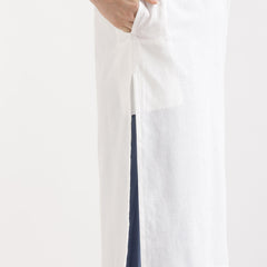 Breezy White Linen Kurta