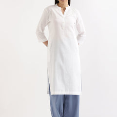 Breezy White Linen Kurta