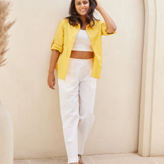 Comfy White Cotton Pants