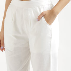 Comfy White Cotton Pants
