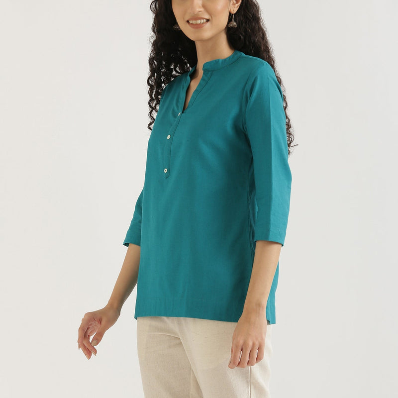 Teal Linen Short Delight