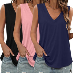 Versatile V-Neck Tank Tops