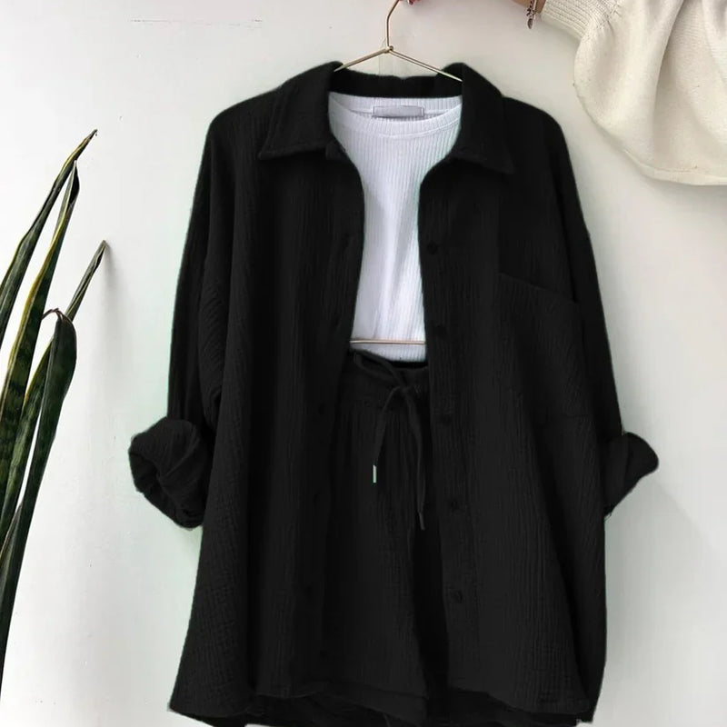 Moonlight Mood – Two-Piece Cotton Ensemble